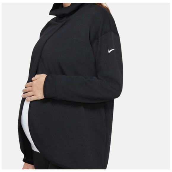 Nike Tops - Nike Maternity Reversible Dri-Fit Pullover Black XL Long Sleeve Nursing Gym